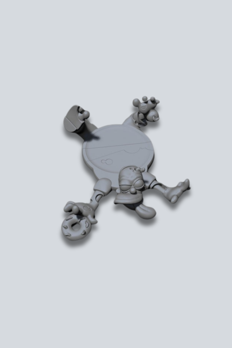 Homer Zombie Coaster STL for 3D Printing