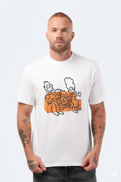 Simpsons Family on Sofa Unisex T-Shirt